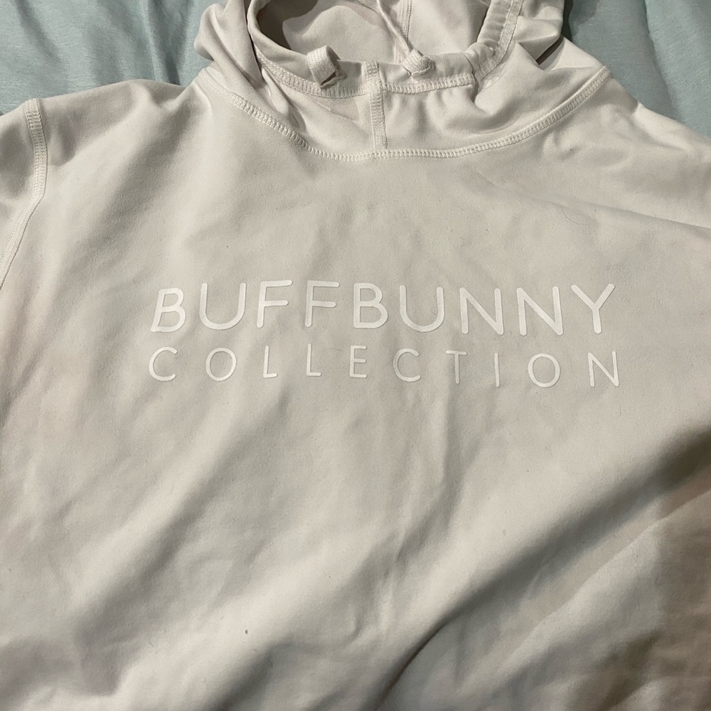 White buff bunny crop top.